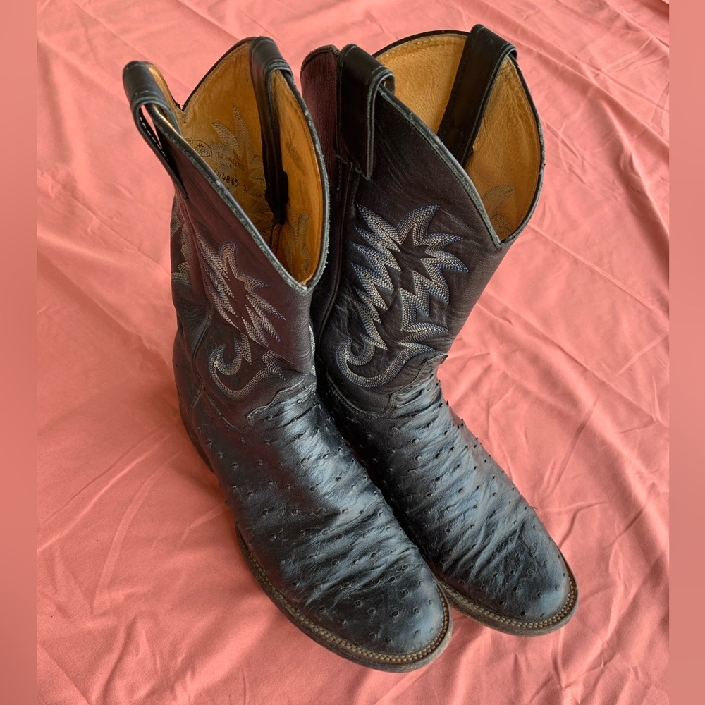 Justin full quill ostrich boots